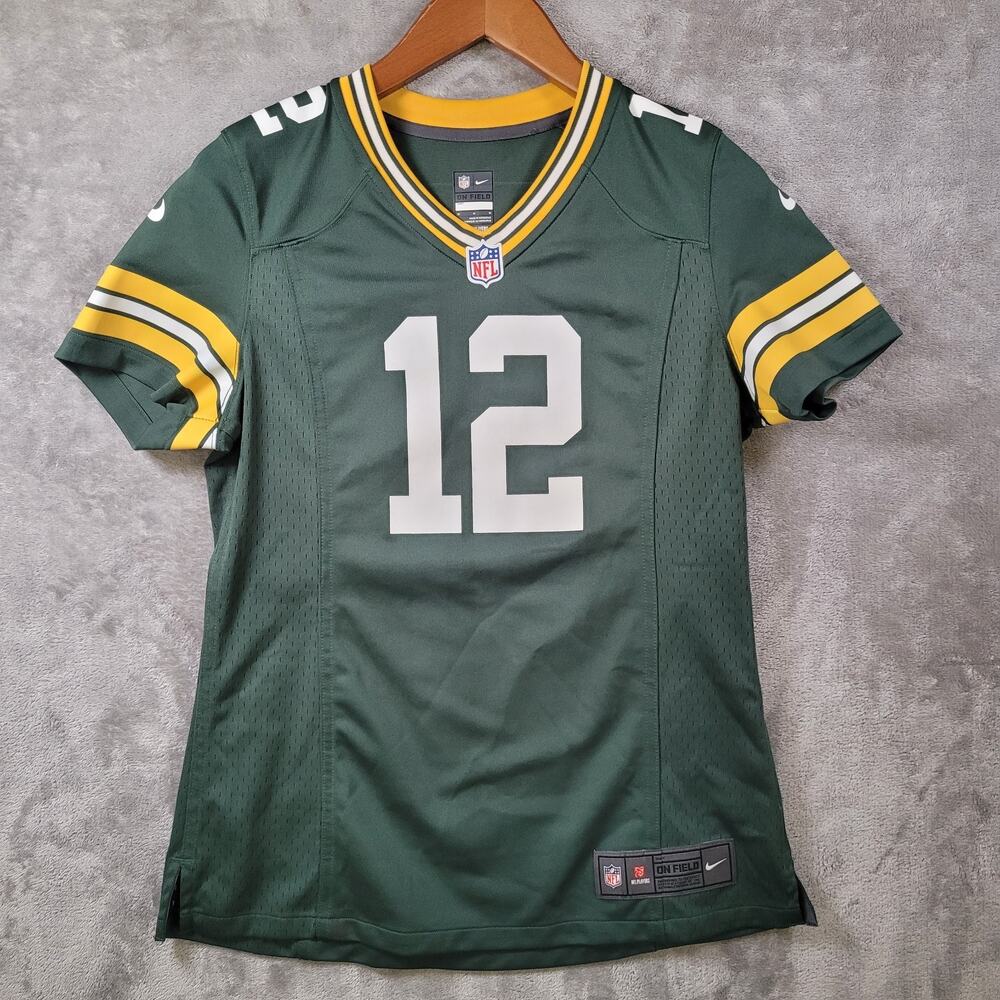 Nike Packers Aaron Rodgers 12 Youth M NFL On Field Jersey Game Day Football